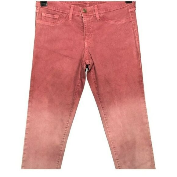 Flying Monkey Jeggings Skinny Jeans Women Size 30 Pink Orange Two Tone Dyed Moto - Picture 4 of 11
